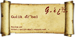 Gulik Ábel névjegykártya